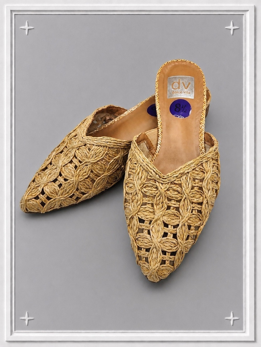 "DeeDee" Woven Pointed Mule Flats | Women's 8.5